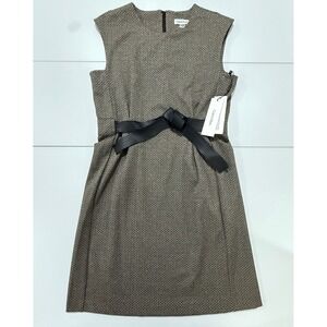Calvin Klein Women's Dress Size 8 Sleeveless Sheath Herringbone Career NWT 248